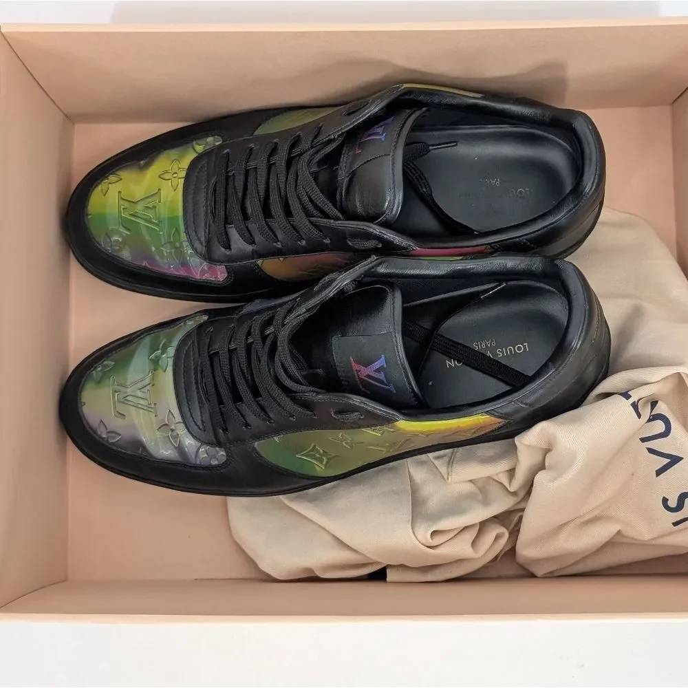 Louis Vuitton Men's Black and Multicolor Sneakers - Picture 3 of 8